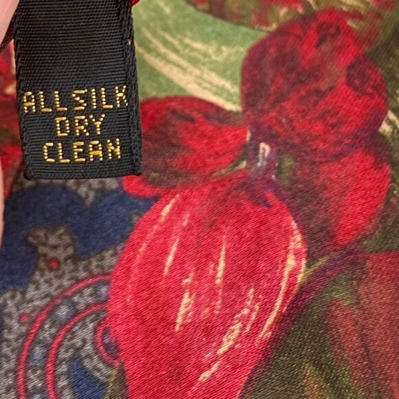 Vintage Bill Blass Silk Tie Vibrant Roses and Paisley Rare Formal Tie - Picture 4 of 10